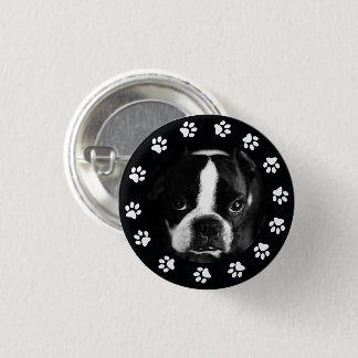 Bóton Redondo 2.54cm Pet Puppy Dog Photo Paws Frame Round Brooch