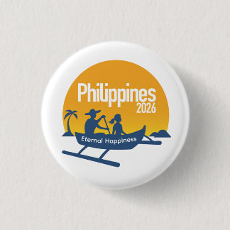 Bóton Redondo 2.54cm Philippines 2026 International Convention Pin