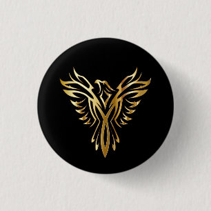 Bóton Redondo 2.54cm Phoenix dourado