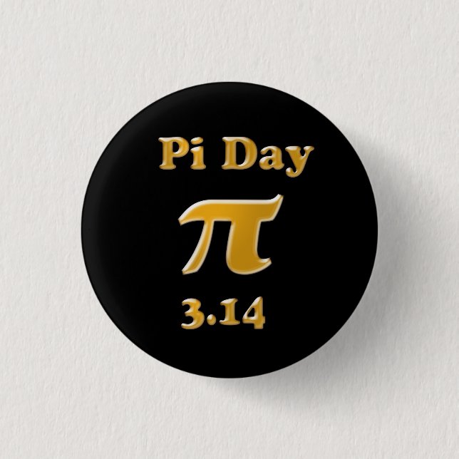 Bóton Redondo 2.54cm Pi Day (Frente)