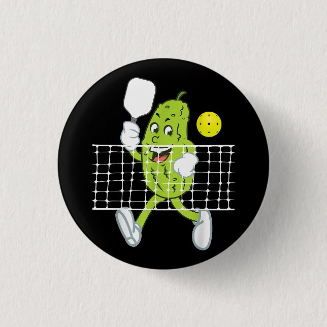 Bóton Redondo 2.54cm Pickleball - Pickleball Engraçado (Frente)