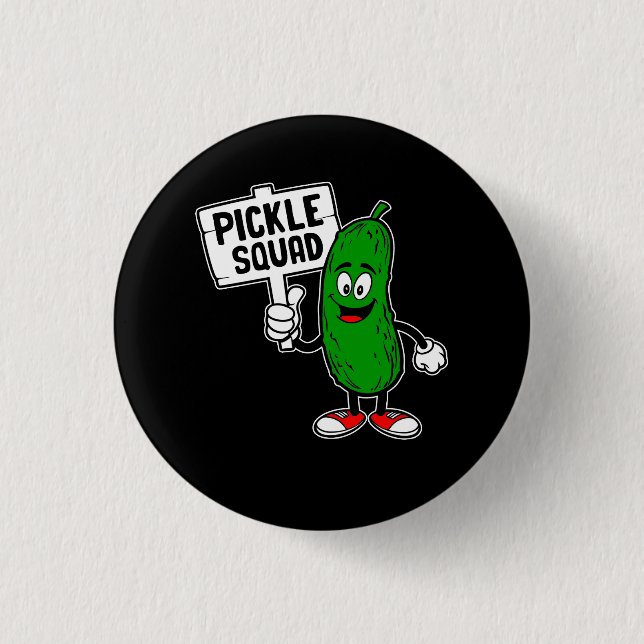 Bóton Redondo 2.54cm Picle - Sinal Quádruplo Cubano Pickle Vegeta (Frente)