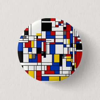 Bóton Redondo 2.54cm Piet Mondrian