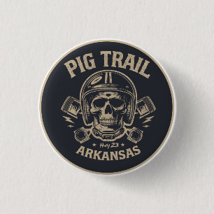 Bóton Redondo 2.54cm Pig Trail Scenic Byway presentes de moto arkansas