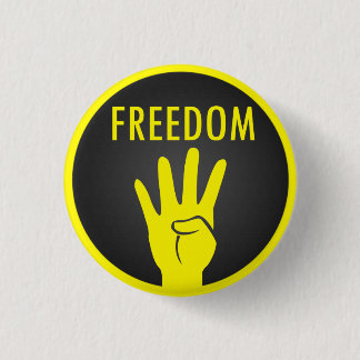 Bóton Redondo 2.54cm Pin da liberdade de Rabaa!! #FreeEgypt do