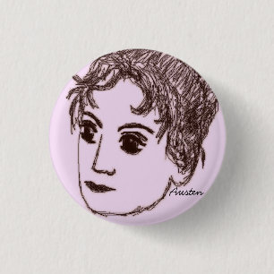 Bóton Redondo 2.54cm Pin de Jane Austen