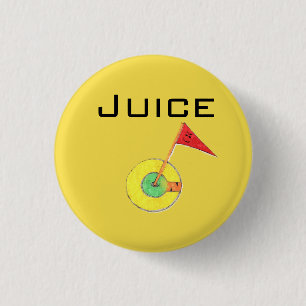Bóton Redondo 2.54cm Pin de Merch do suco