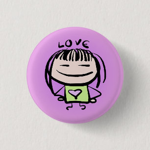 Bóton Redondo 2.54cm Pin do amor - Smeople
