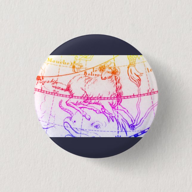 Bóton Redondo 2.54cm Pin do Aries (Frente)