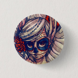 Bóton Redondo 2.54cm Pin do coelho de SugarSkull