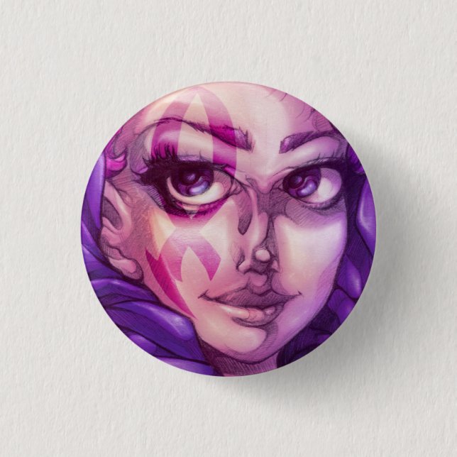 Bóton Redondo 2.54cm Pin do guerreiro da fita do apoio (Frente)