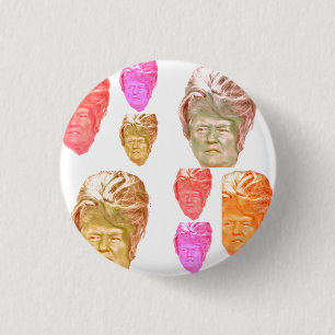 Bóton Redondo 2.54cm Pin do impressão da colmeia de Donald Trump