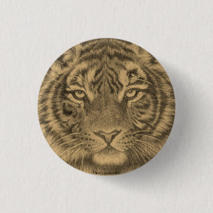 Bóton Redondo 2.54cm Pin do Tigress