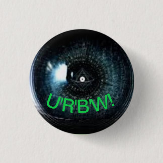 Bóton Redondo 2.54cm Pin hack - Eye U'R'B'W! (You are beign watched!)