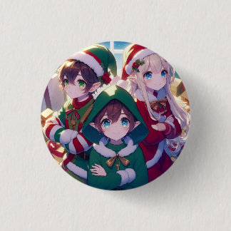 Bóton Redondo 2.54cm Pin niños Navidad