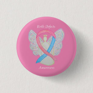 Bóton Redondo 2.54cm Pin Personalizado da Fita de Anjo com Defeitos de