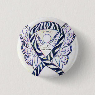 Bóton Redondo 2.54cm Pin Personalizado de Faixa de Fita de Angel Zebra
