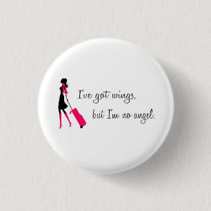 Bóton Redondo 2.54cm Pin Sassy dos hospedeiros de bordo