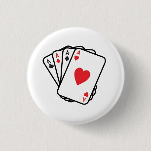 Bóton Redondo 2.54cm Pin simples do logotipo dos áss
