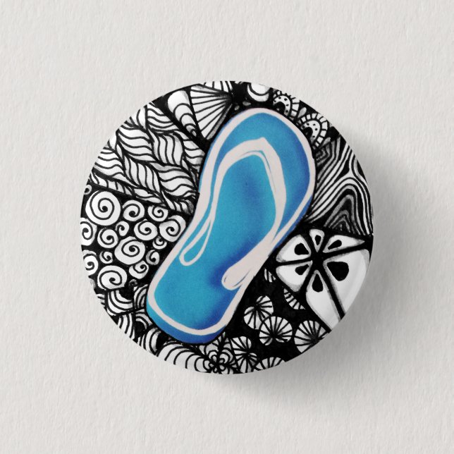 Bóton Redondo 2.54cm Pin Tangled do botão da sandália (Frente)