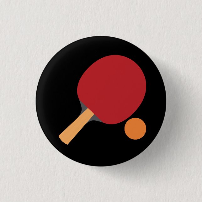Bóton Redondo 2.54cm Ping Pong Paddles Tênis Engraçado (Frente)