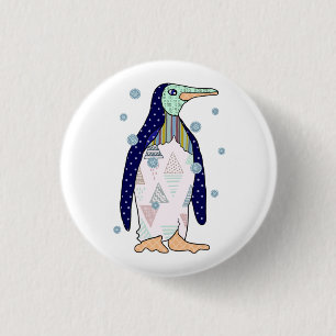 Bóton Redondo 2.54cm Pinguim de modelo