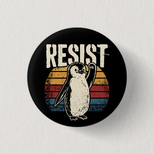 Bóton Redondo 2.54cm Pinguim Engraçado Resiste Pinguins Legal