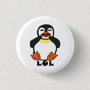 Bóton Redondo 2.54cm Pinguim Rindo LOL