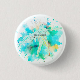 Bóton Redondo 2.54cm Pino de caça brilhante