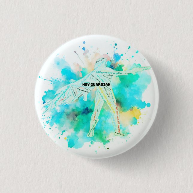 Bóton Redondo 2.54cm Pino de caça brilhante (Frente)