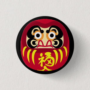 Bóton Redondo 2.54cm Pino de Daruma