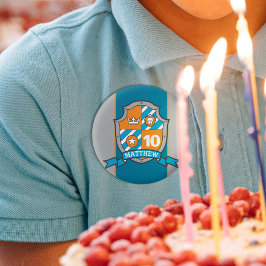 Bóton Redondo 2.54cm Pino do botão Knight crest 10 anos