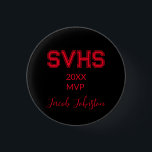 Bóton Redondo 2.54cm Pino do botão MVP do segundo grau<br><div class="desc">Comemore uma temporada de excelente com um presente especial. Facilmente editável através do modelo ou você também pode mudar de cores personalizando a ferramenta EDIT. Se você precisar de assistência ou tiver solicitações para personalização adicional,  entre em contato com o designer através do Zazzle.</div>