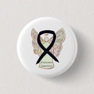 Bóton Redondo 2.54cm Pino Personalizado do Anjo da Fita de Sensibilizaç
