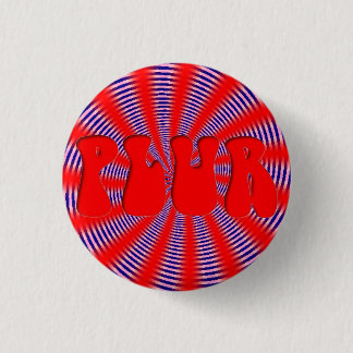 Bóton Redondo 2.54cm Pino "PLUR" em Rave