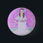 Bóton Redondo 2.54cm Pintura Mäda Primavesi de Gustav Klimt<br><div class="desc">Botão de pintura Mäda Primavesi de Gustav Klimt.</div>