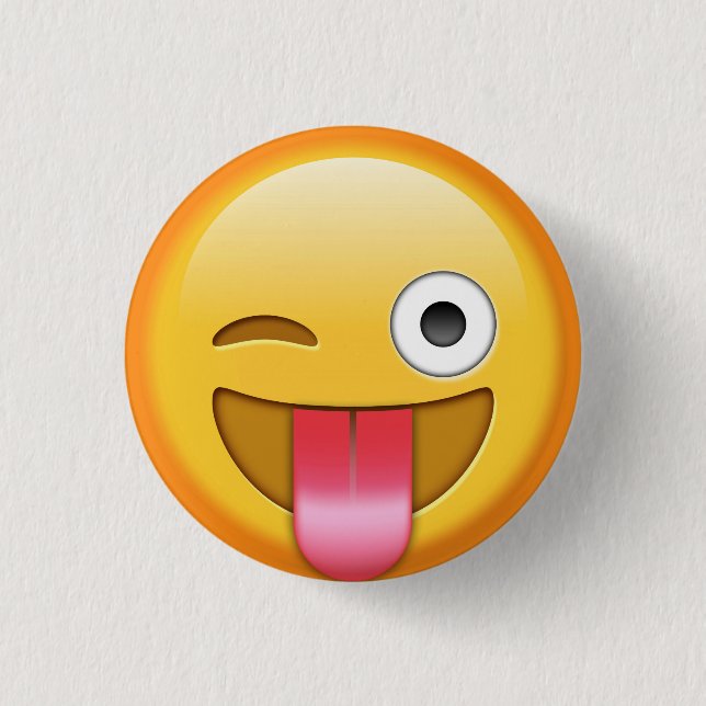 Bóton Redondo 2.54cm Pisc o crachá do emoji (Frente)