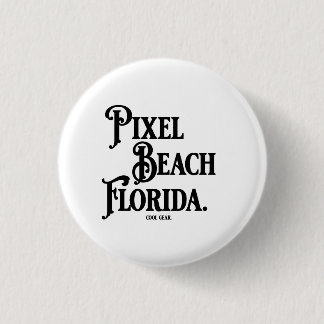 Bóton Redondo 2.54cm Pixel Beach Florida T-Shirt