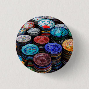 Bóton Redondo 2.54cm Placas Marroquinas No Mercado