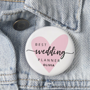 Bóton Redondo 2.54cm Planner de Casamento Rosa