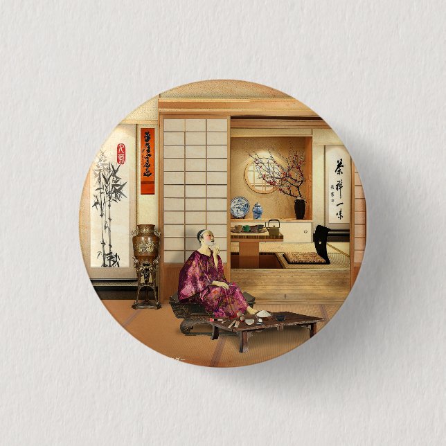 Bóton Redondo 2.54cm Pó De Arroz Silky (Frente)