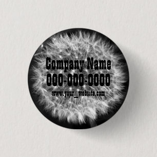 Bóton Redondo 2.54cm Poeira de papel do dente-de-leão