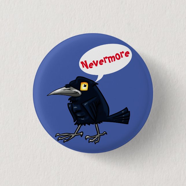 Bóton Redondo 2.54cm Poe's Raven (Frente)