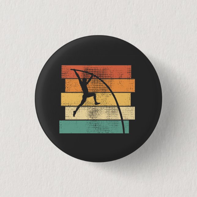 Bóton Redondo 2.54cm Pole Vaulting Retro (Frente)