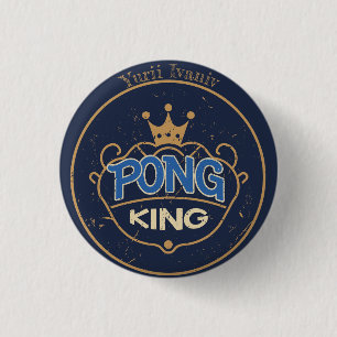 Bóton Redondo 2.54cm Pong King Blue