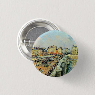 Bóton Redondo 2.54cm Pont Neuf, Tarde, Sunlight Camille Pissarro