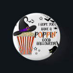 Bóton Redondo 2.54cm Popcorn trick or treat square sticker square paper<br><div class="desc">This AWESOME trick or treat Teacher and Staff which is perfect for teacher and staff appreciation week to give to any teacher in your life and make them feel extra special. Simply type your personalised message in the image to add that personal touch. Designed by The Arty Apples Limited</div>