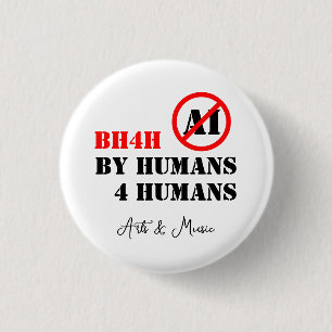 Bóton Redondo 2.54cm Por Humanos 4 Humanos / Artes e Música (BH4H)