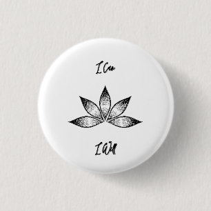 Bóton Redondo 2.54cm Posso Inspirar Um Lotus De Determinação