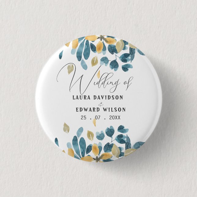 Bóton Redondo 2.54cm Prateleira verde-verde de jardim floral verde-verd (Frente)